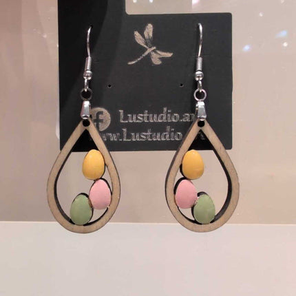 Earrings - Teardrop Easter Eggs