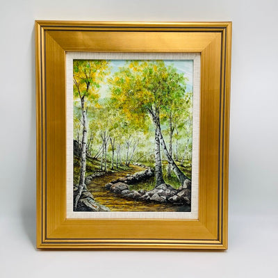 11x14 Stonewalls&Birches w/Gold Frame