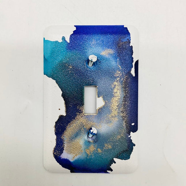 5" Lightswitch- MetalPebble-Purp/teal/Gold