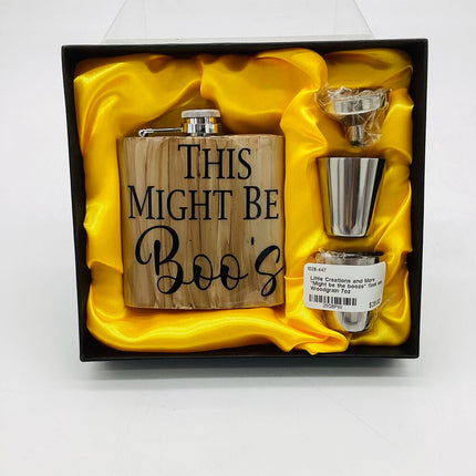 "Might be the booze" flask set