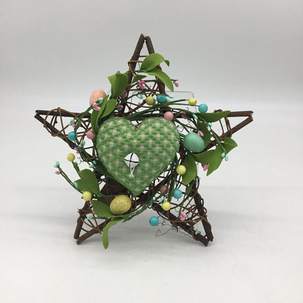 Easter Grapevine Star with Heart