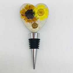 Floral Heart Wine Stopper - view 2