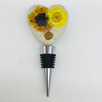 Floral Heart Wine Stopper
