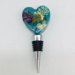 Floral Heart Wine Stopper - view 1