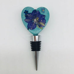 Floral Heart Wine Stopper - view 2