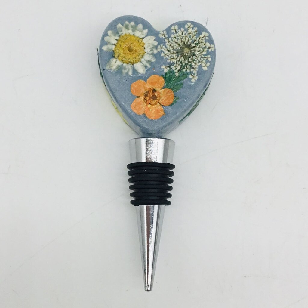 Floral Heart Wine Stopper