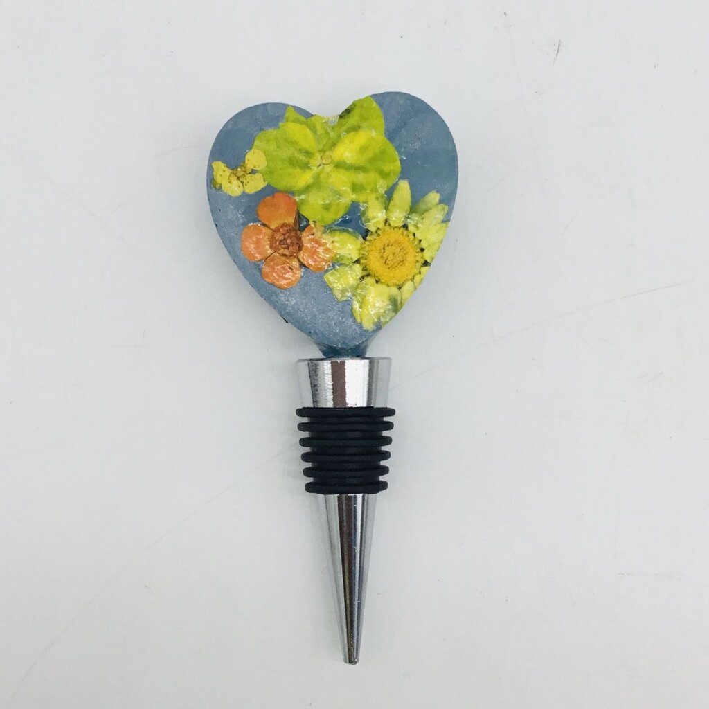 Floral Heart Wine Stopper