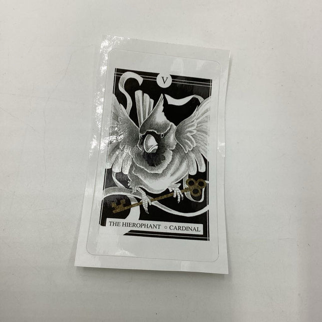 The Avian Tarot Sticker (The Hierophant | Cardinal)