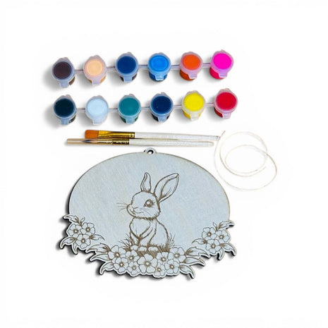 DIY Paint your own Easter Bunny with Flowers