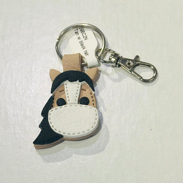 Tan w black hair horse Keychain