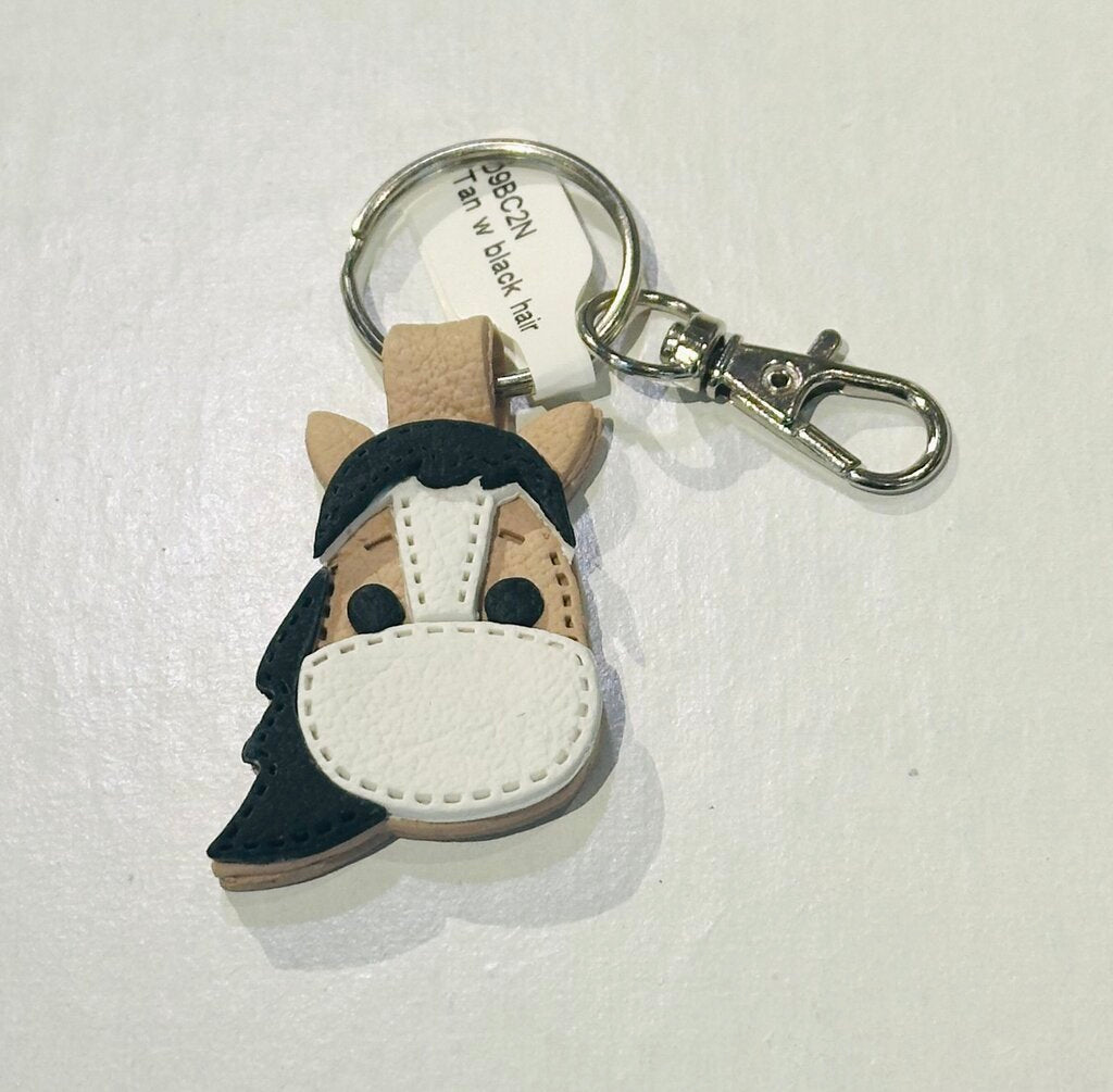 Tan w black hair horse Keychain