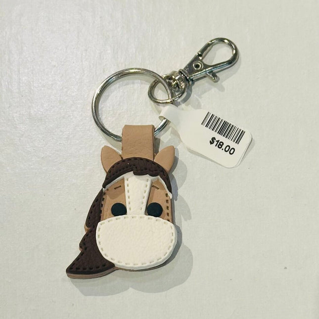 Tan w brown hair horse Keychain