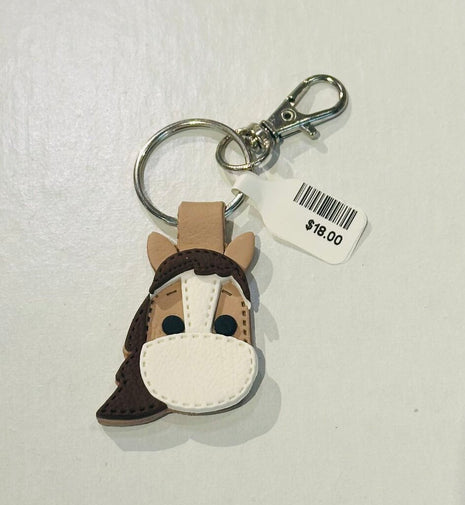 Tan w brown hair horse Keychain