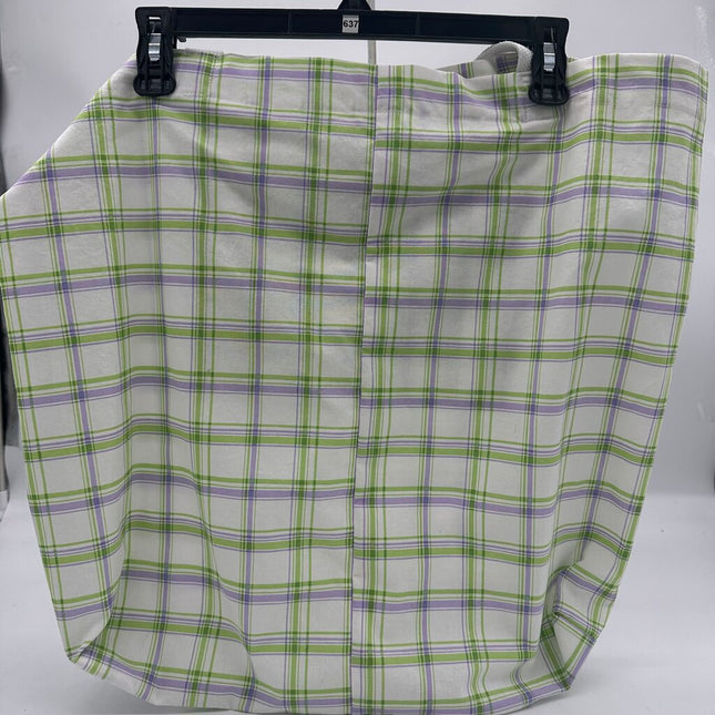 Everything Goes Bag-Purple/green Plaid 19"x21"