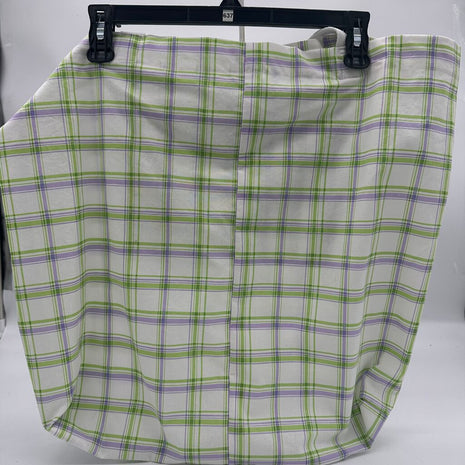 Everything Goes Bag-Purple/green Plaid 19"x21"