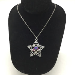 Silver Star 14mm Vitrail Crystal, 20 inch chain - view 1