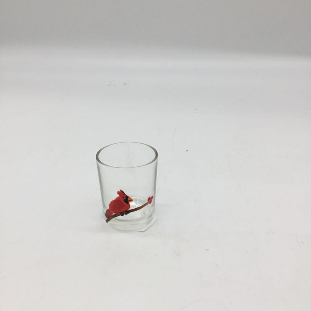 Cardinal shot glass