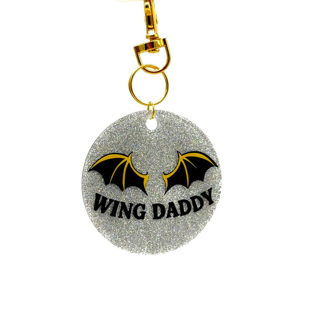 Wing Daddy Glitter Keychain