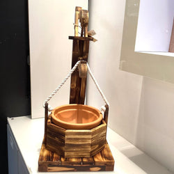 Wooden Water Pump Flower Planter - view 2