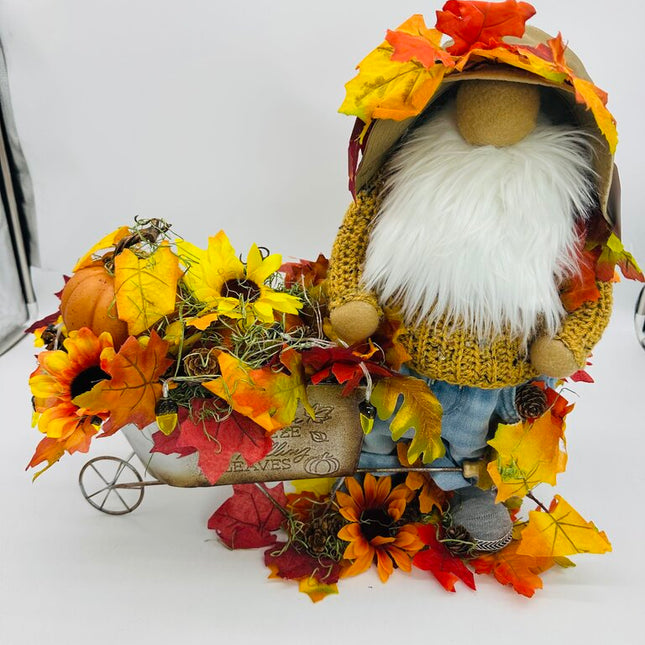 Big Wheelbarrow Fall Gnome