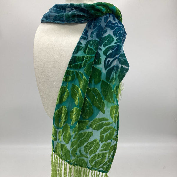 Falling Leaves Silk & Velvet Scarf