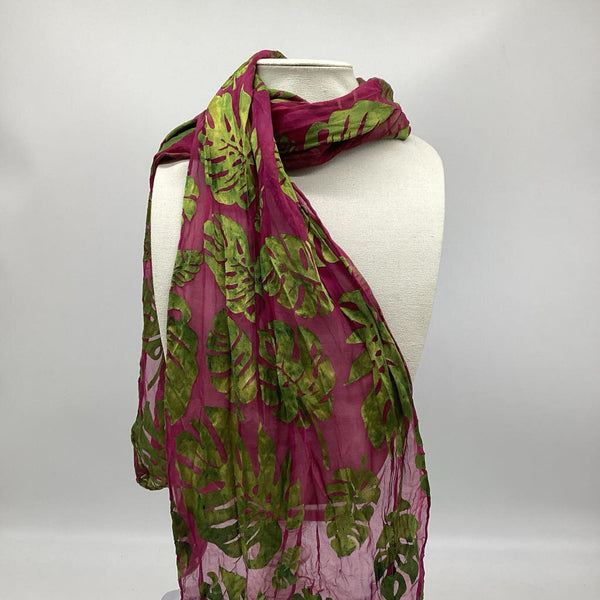 Monstera Leaves Silk Scarf