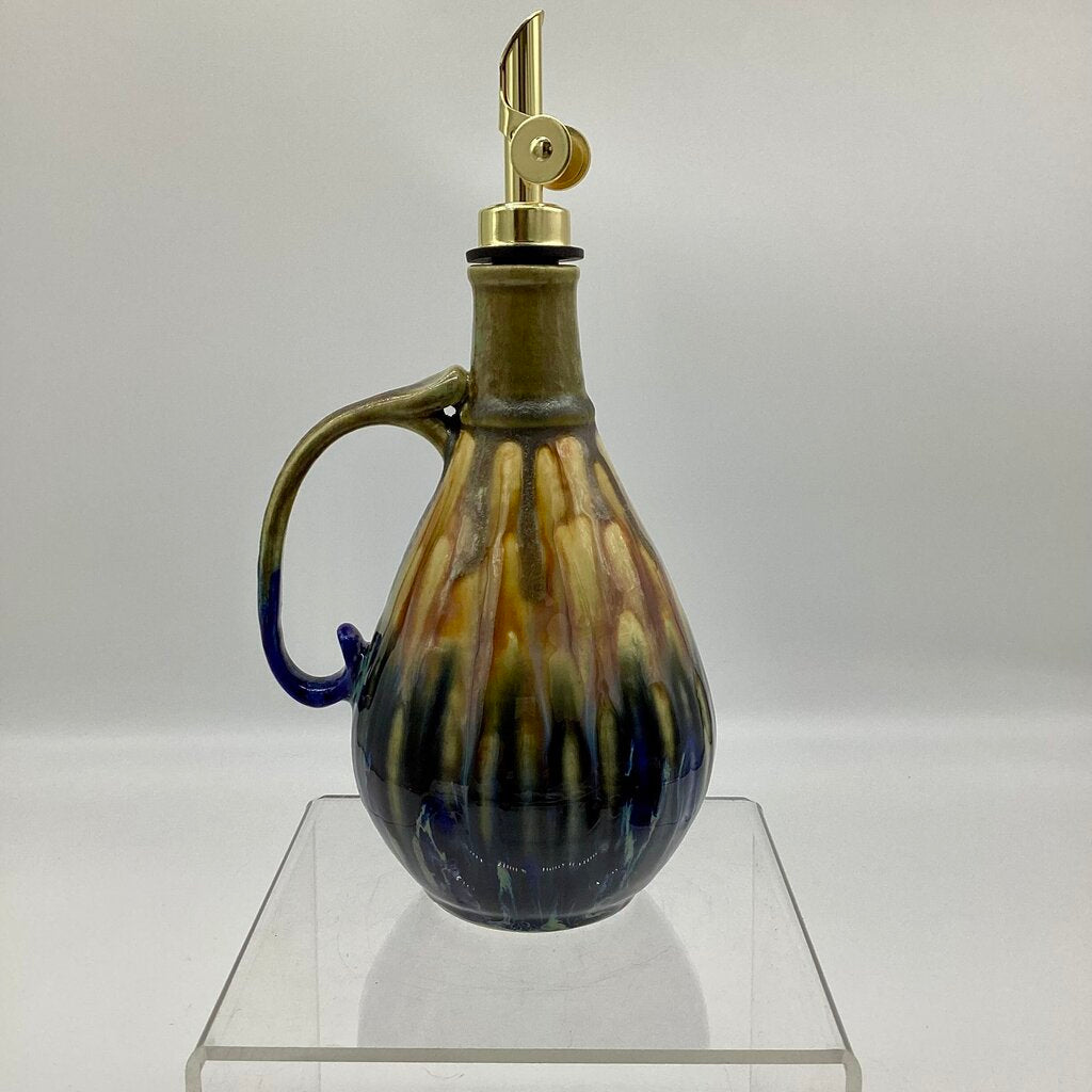 Oil Cruet- Micro Jade/Cobalt