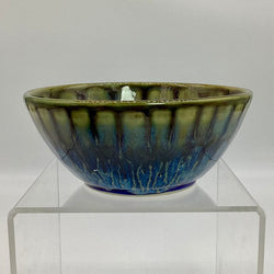 Soup Bowl- Olive Green/Cobalt - view 2