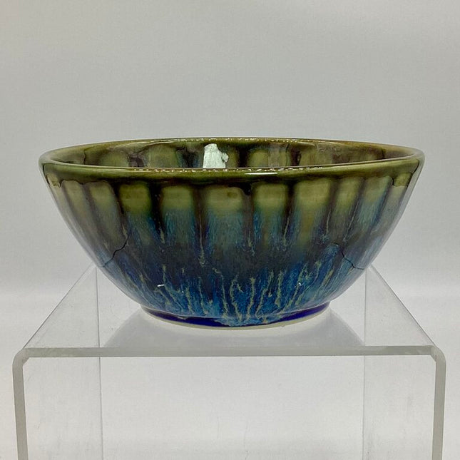 Soup Bowl- Olive Green/Cobalt