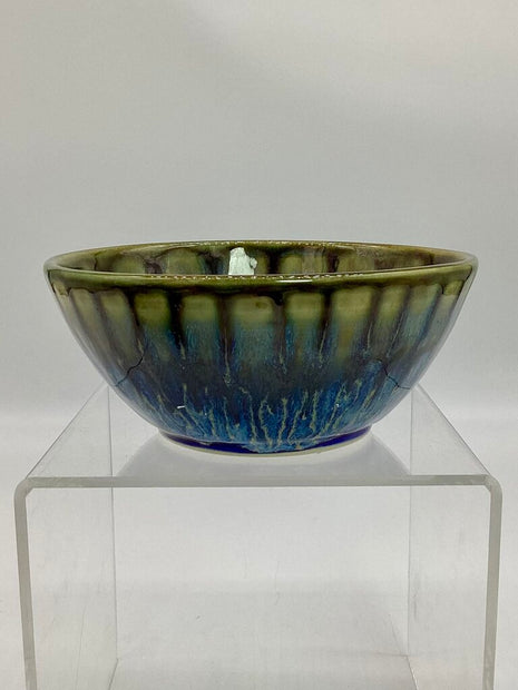 Soup Bowl- Olive Green/Cobalt