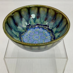 Soup Bowl- Olive Green/Cobalt - view 1