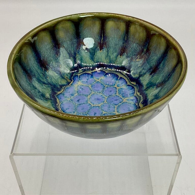 Soup Bowl- Olive Green/Cobalt
