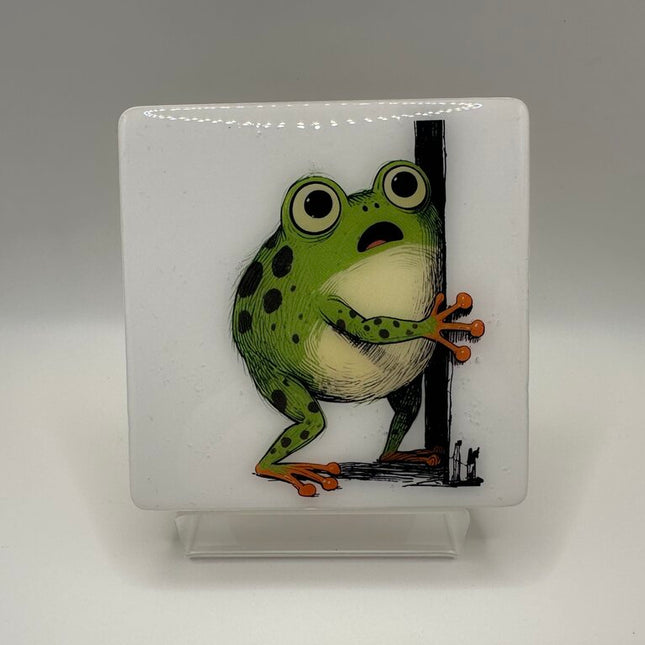 4" Square Coaster - Frog