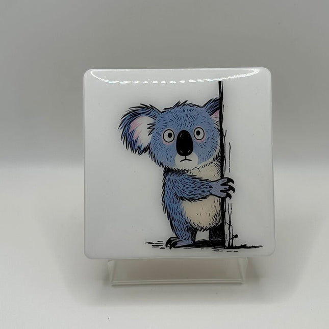 4" Square Coaster - Koala