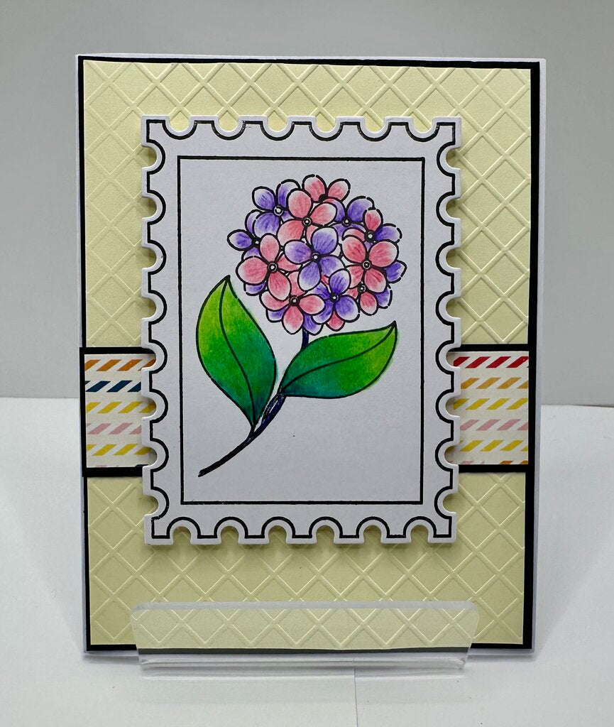 Prink/Purple Hydrangea Postage Card