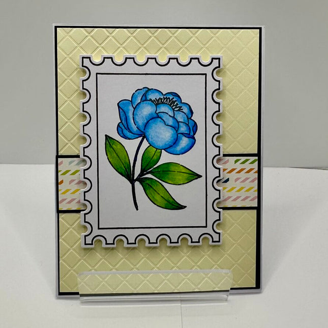 Blue Flower Postage Card