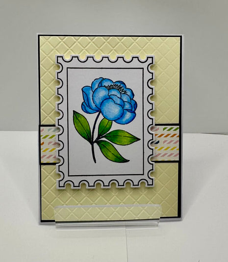 Blue Flower Postage Card