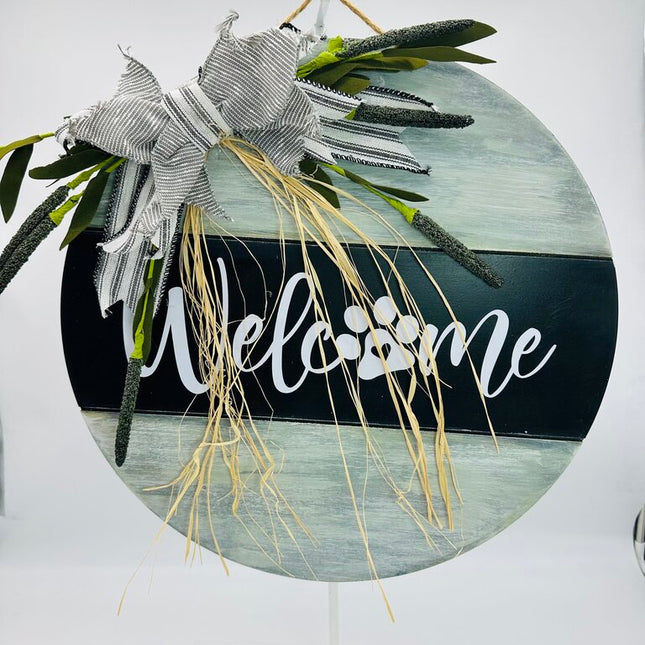 Welcome Sign Welcome paw print