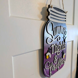 HD - Door Sign - Mason Jar Fireflies - view 2