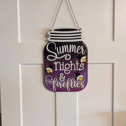 HD - Door Sign - Mason Jar Fireflies - view 3
