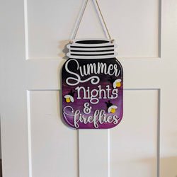 HD - Door Sign - Mason Jar Fireflies - view 1