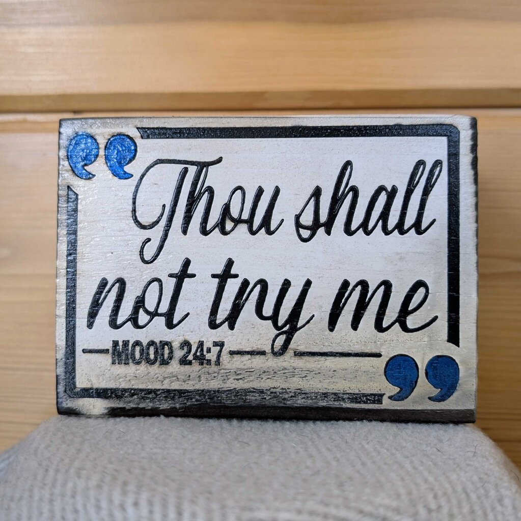 Wood Block - Thou Shall