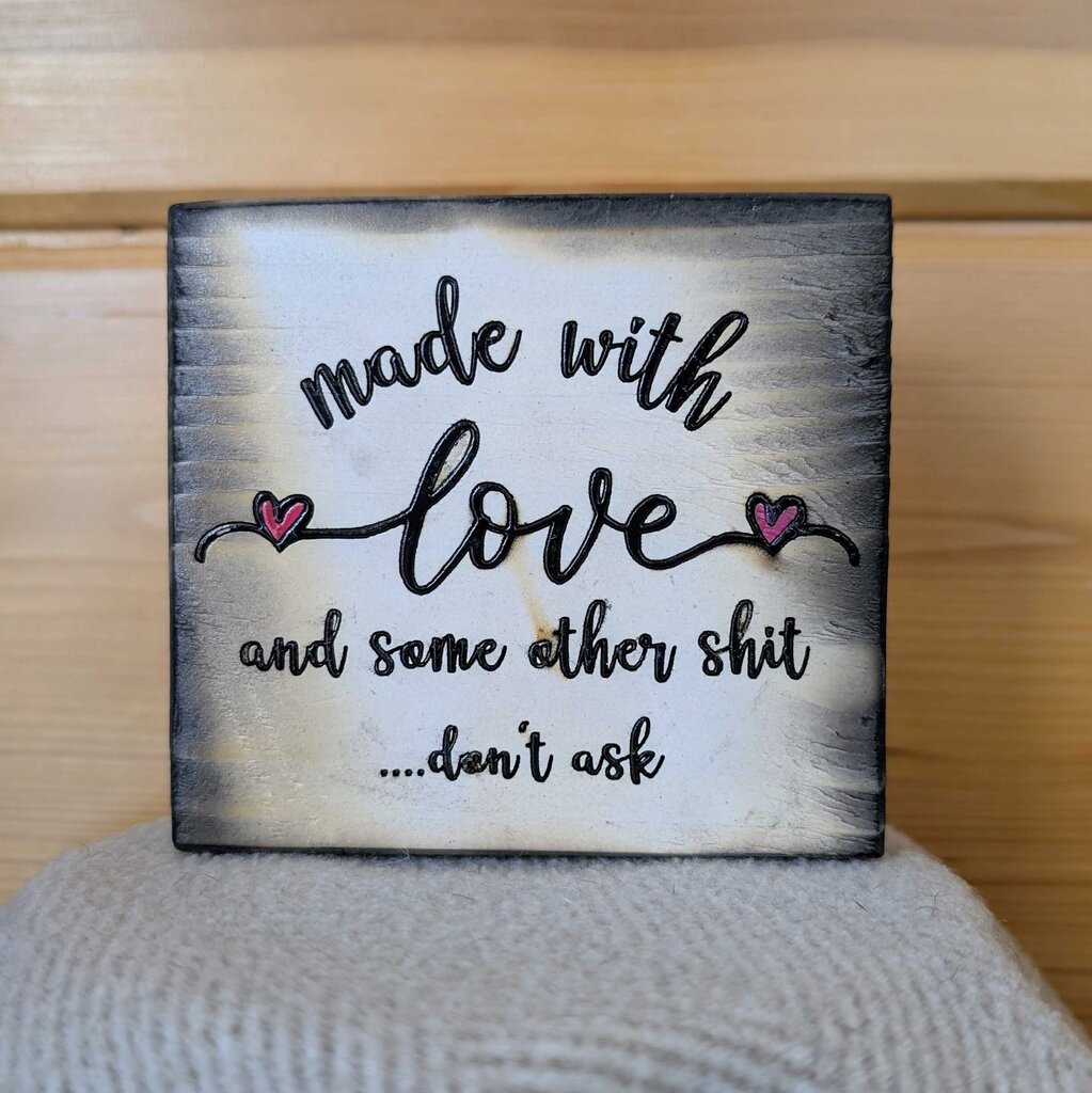 Wood Block - Made with Love
