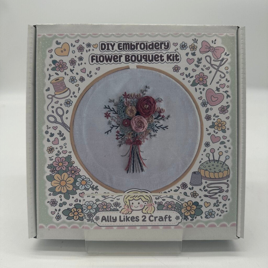 DIY Flower Bouquet Embroidery Kit