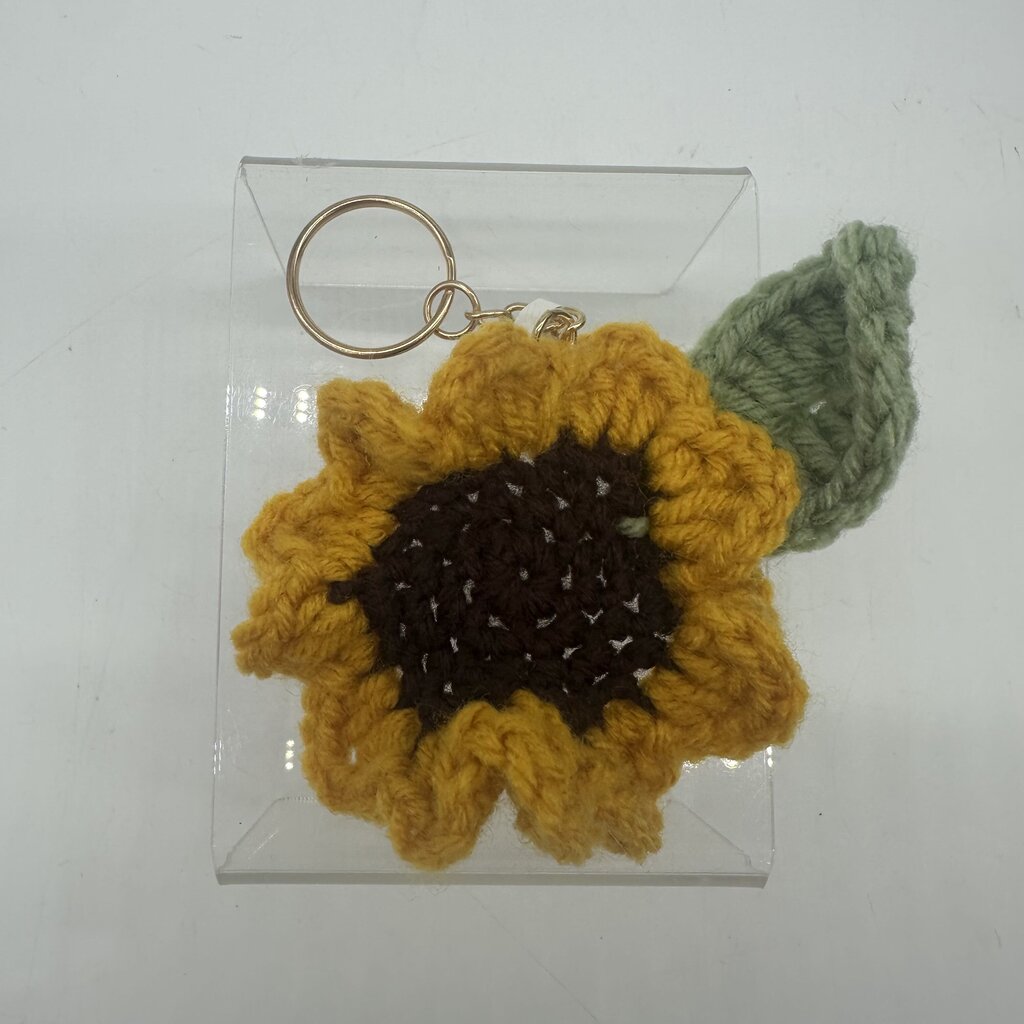 Crochet Sunflower Keychain