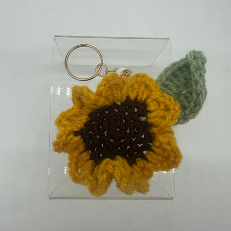Crochet Sunflower Keychain