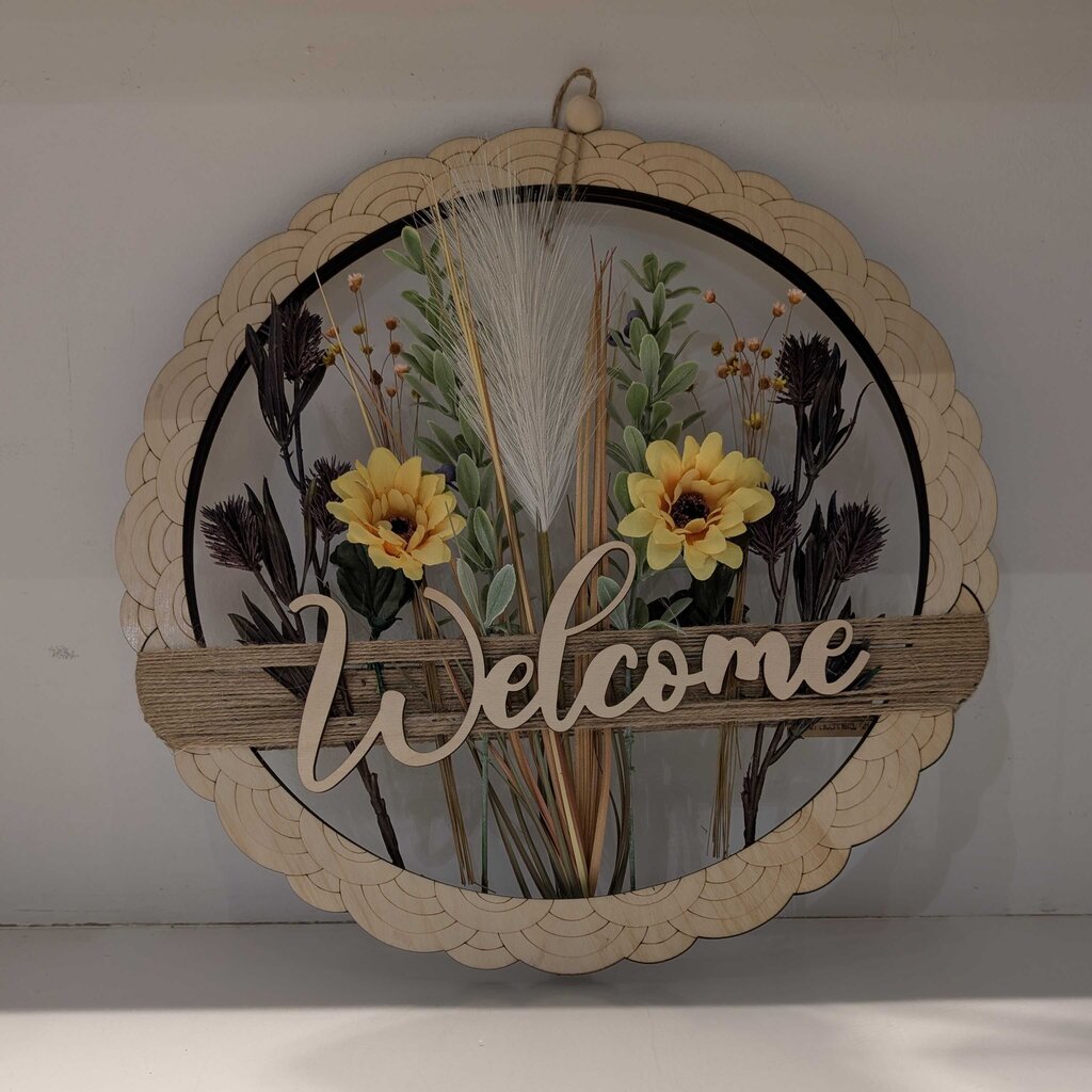 HD - Door Sign Welcome Floral