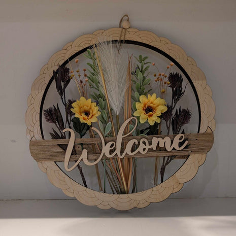 HD - Door Sign Welcome Floral