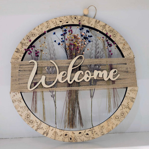 HD - Door Sign Welcome Floral