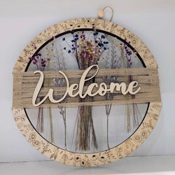 HD - Door Sign Welcome Floral - view 1